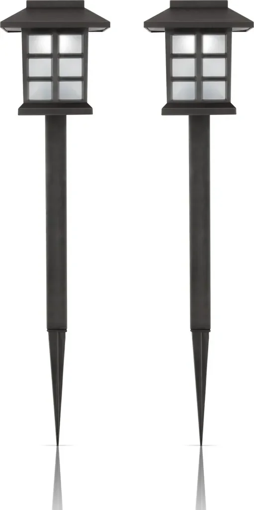 LED Solar Gartenleuchten für Außen – 2er Pack, 38 cm