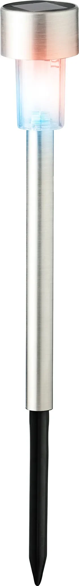 LED Solar Außenleuchte 24 cm – Edelstahl mit Farbwechsel