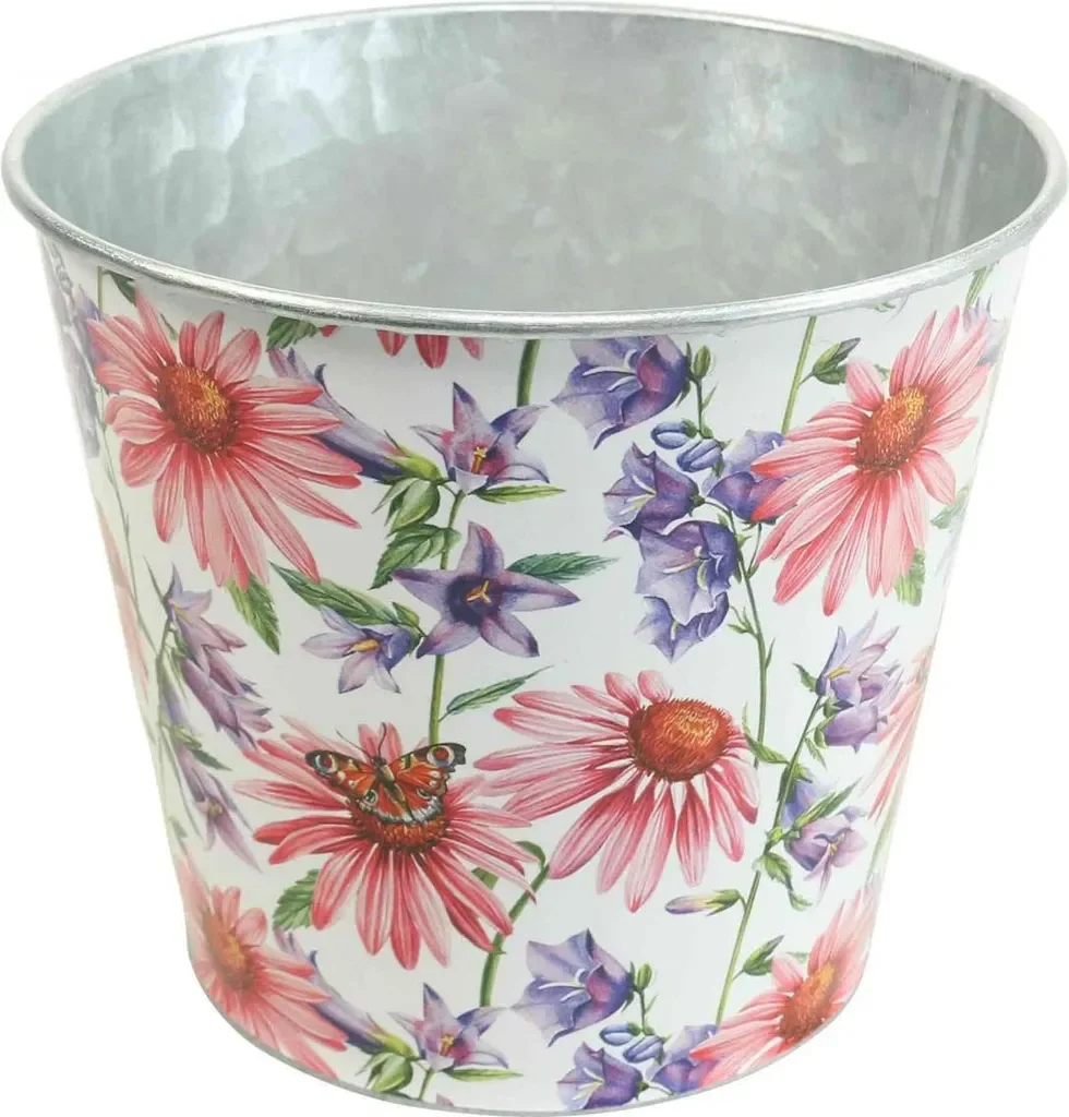 Blumentopf Frühling Deko – Metall