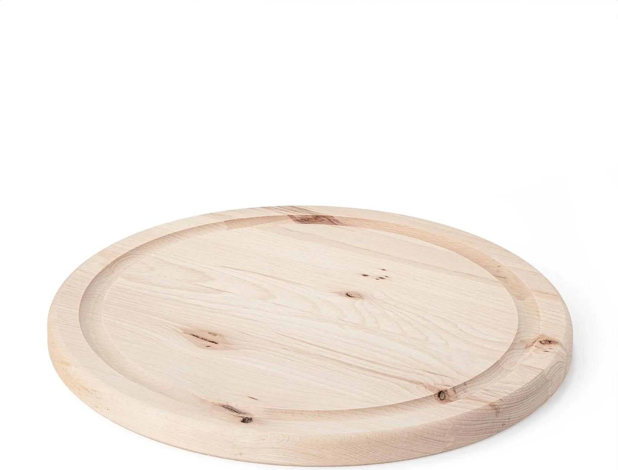 Rundes Küchenbrett „Minna-3125 Raw“ – Buche, mit Saftrille, 250 × 16 mm