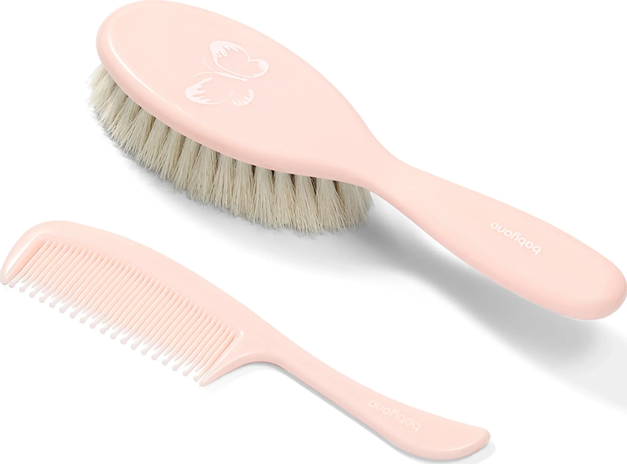 BabyOno Kamm und Bürste Nature – Rosa