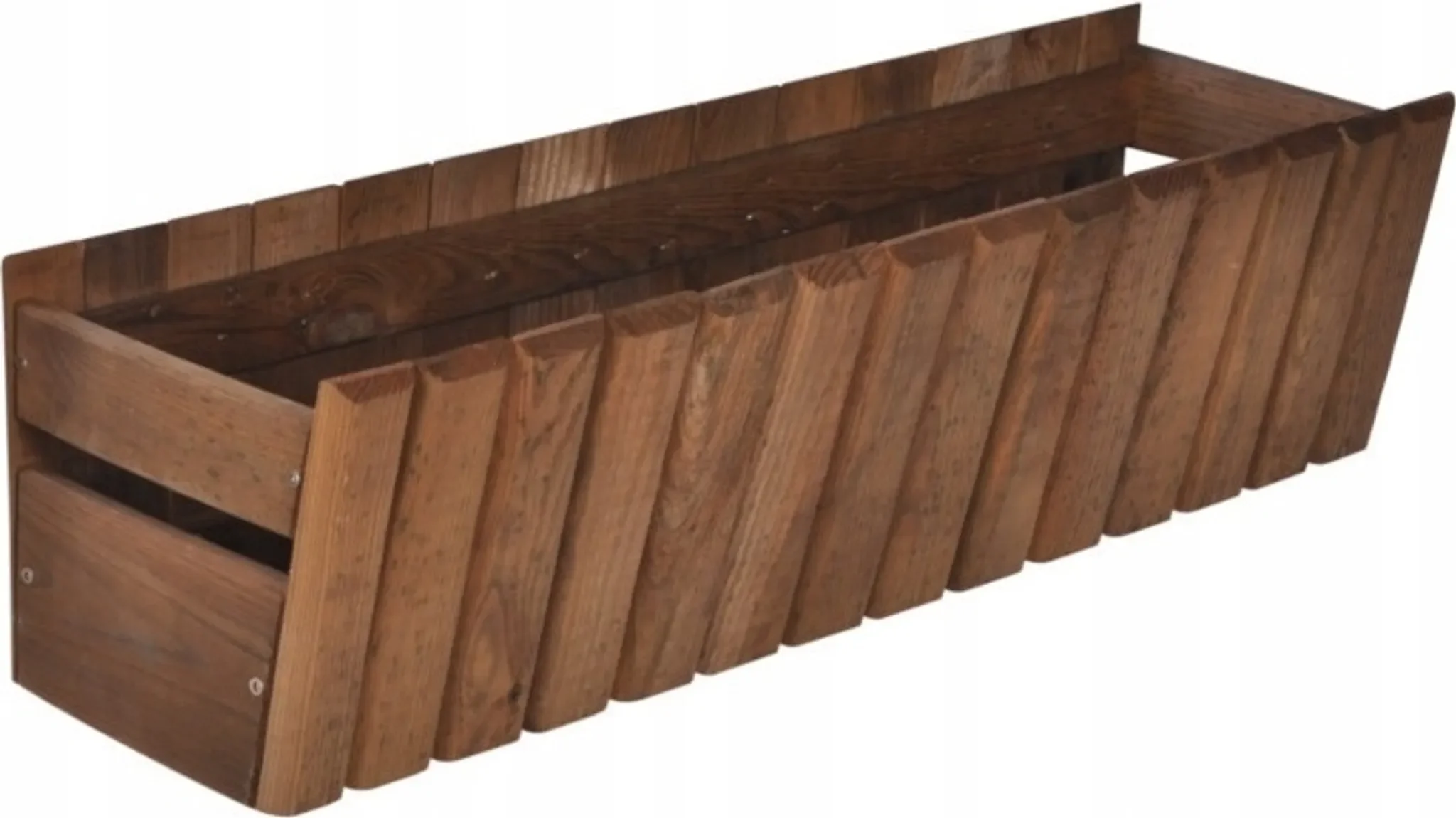 Holzbalkonkasten Gänseblümchen – 60 cm, Braun
