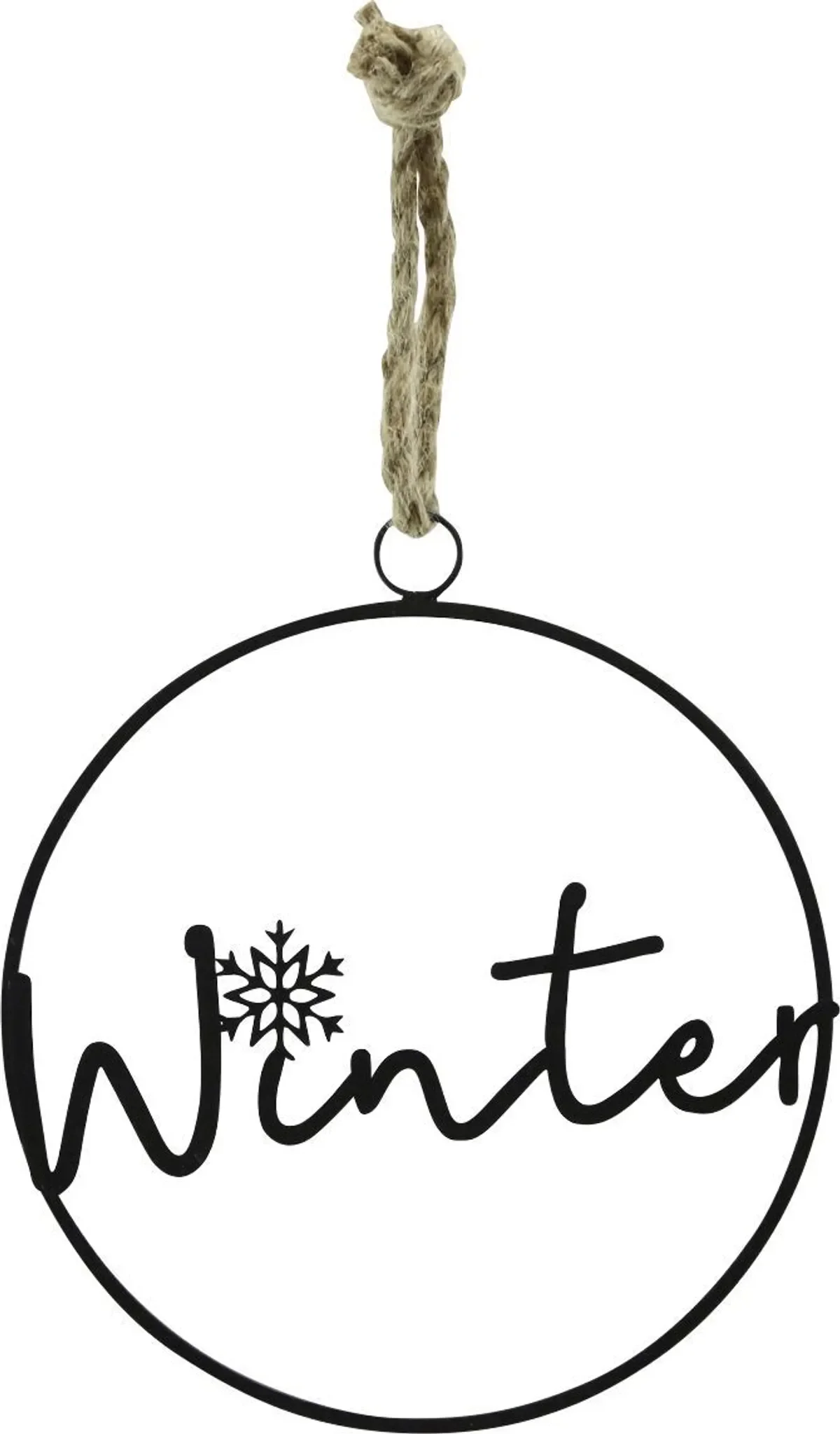 Dijk Dekohänger „Winter“ – Schwarz, 33 × 30 cm