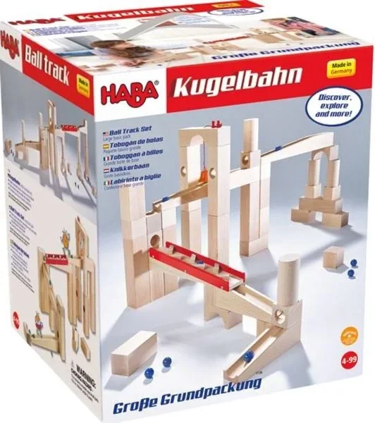 Kugelbahn Bausatz Grundpackung 42 Teile Murmelbahn