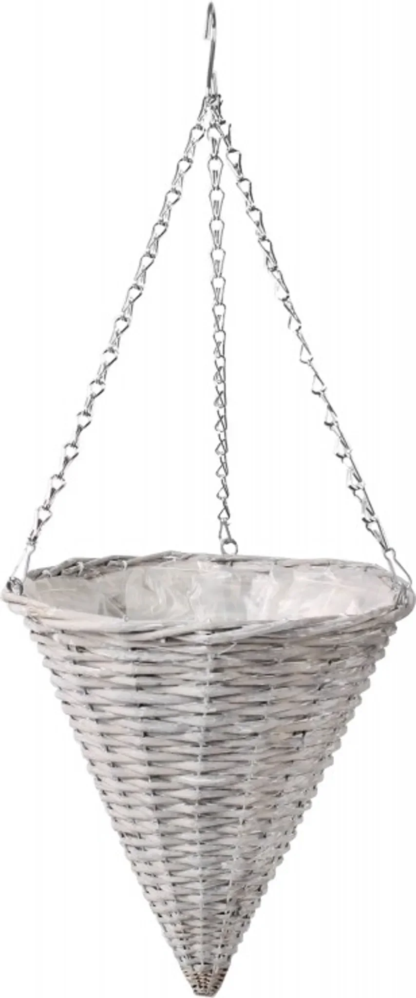Hängender Blumentopf aus Korbgeflecht – BK-045, Grau